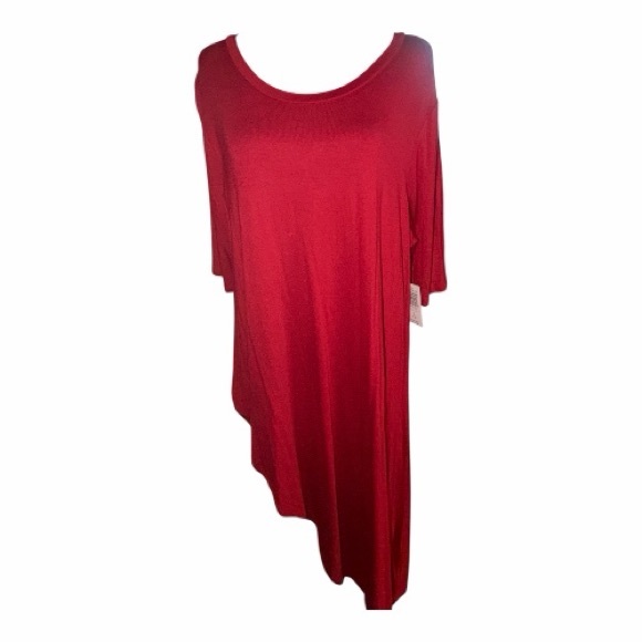 Torrid Vibrant Red Asymmetrical Tunic Dress Size 2X - Picture 4 of 8